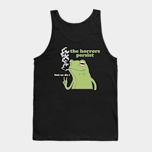 The Horrors Persist Frog Sweatshirt, Funny Crewnecks, Froggy, Funny Cottage Core, Frog Lover, Silly Gift, Liberal Democrat, Gag Gift, Trendy Tank Top